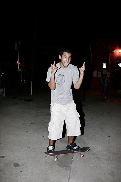 One of the members from the USF Skateboard Club