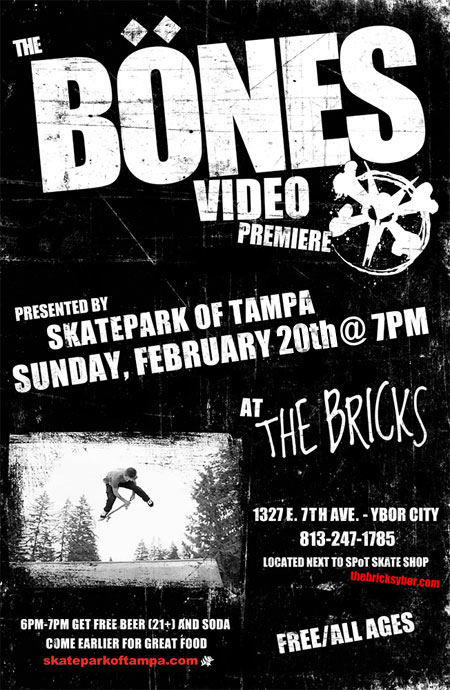 The Bones Video Premiere is at The Bricks