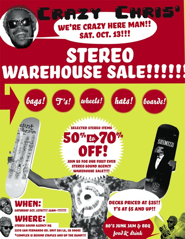 Saturday Stereo Warehouse Sale