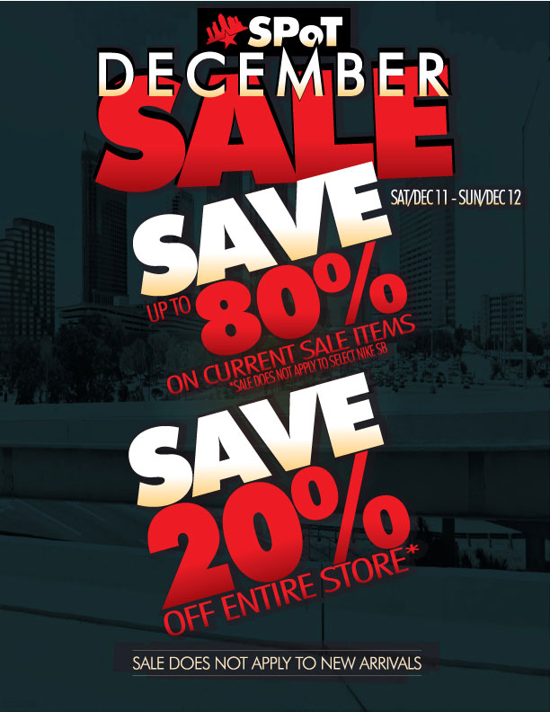 On December 11 and 12, 2010, everything on sale