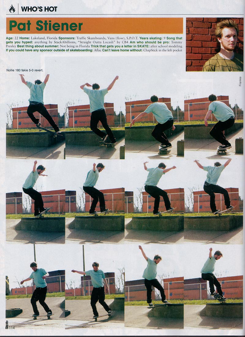 Pat Stiener in Skateboarder