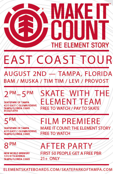 The Element team will be here on August 2, 2009