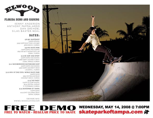 Elwood demo on Wednesday, May 14, 2008 at 7pm