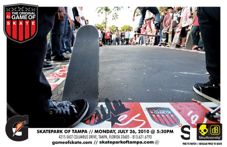 The eS Game of SKATE at SPoT is July 26, 2010
