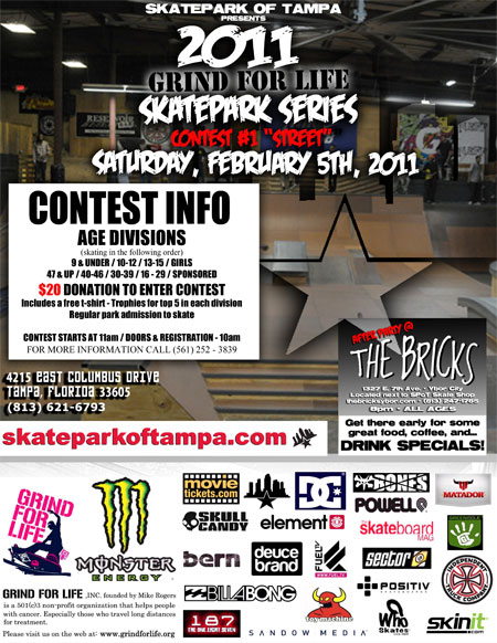 9th Annual Grind For Life Skate Park Series
