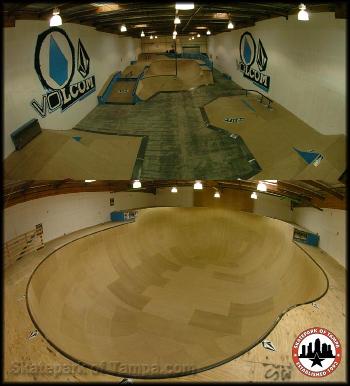 Indoor Street Course and Vert Bowl Volcom Facility