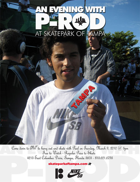 An Evening With P-Rod at Skatepark of Tampa