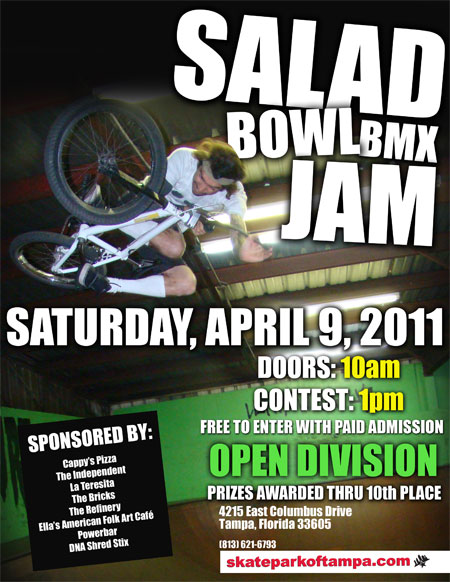 The Salad Bowl BMX Jam is on Saturday, April 9
