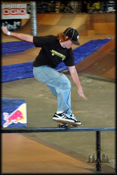 Who dat?  Frontside smith grind