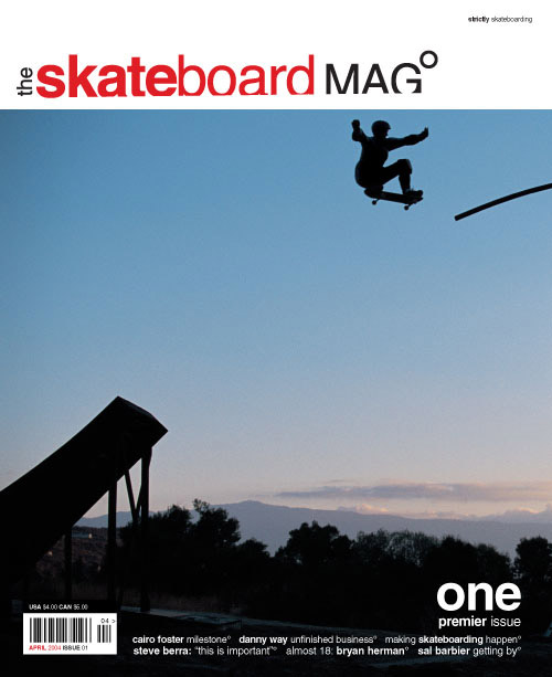 The first cover of the Skateboard Mag.
