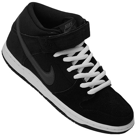 Nike Dunk Mid Pro SB NT Shoes, Black/ Graphite/ Strap in stock SPoT Skate