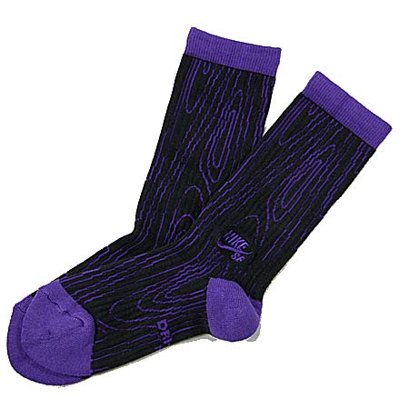 black and purple nike socks