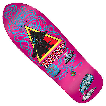 Santa Cruz Santa Monica Airlines Natas Kaupas Kitten Skateboard Metallic Pink 