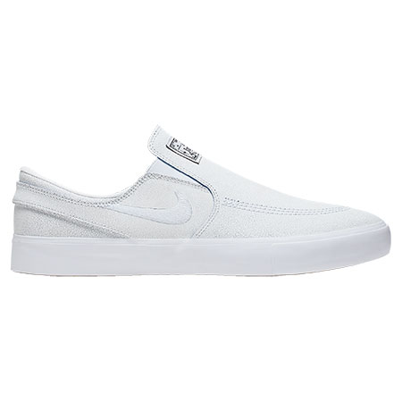 Nike SB Zoom Stefan Janoski Slip RM Premium Shoes, White/ White/ Royal in at SPoT Skate Shop