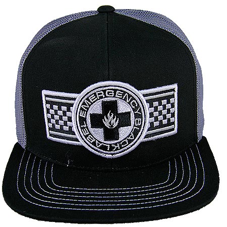 Black Label Emergency Patch Trucker Adjustbale Hat in stock at SPoT Skate  Shop