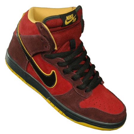 Nike Dunk High Premium Shoes Iron Man Dunks Team Red/ Black/ Yellow Ochre
