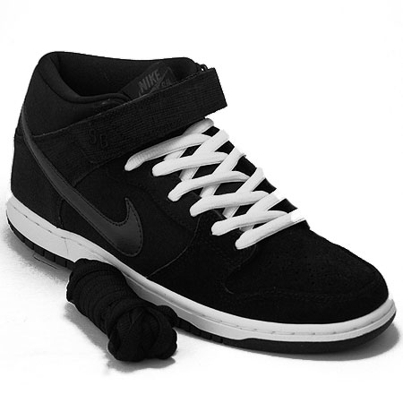 Nike Dunk Mid Pro SB NT Shoes, Black/ Charred Grey/ White in stock at ...